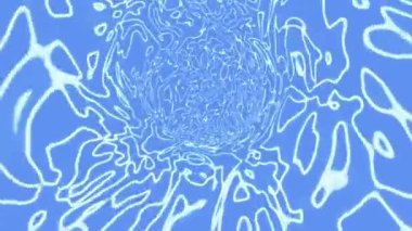 Soyut mavi tünel. Soyut su dokusu. Tünelden geçiyorum. Parlayan su efekti.