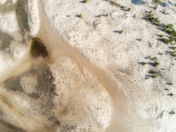 巴西南里约格朗德德岛Bacopari Mostardas和Dunes周围肮脏道路的空中景观 — 图库照片