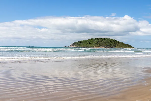 Vue Sur Plage Avec Sable Vagues Île Arrière Plan Barra — Photo