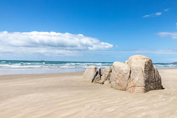 Sabbia Scogli Sulla Spiaggia Barra Ascar Raquera Mbh Raquera Santa — Foto Stock