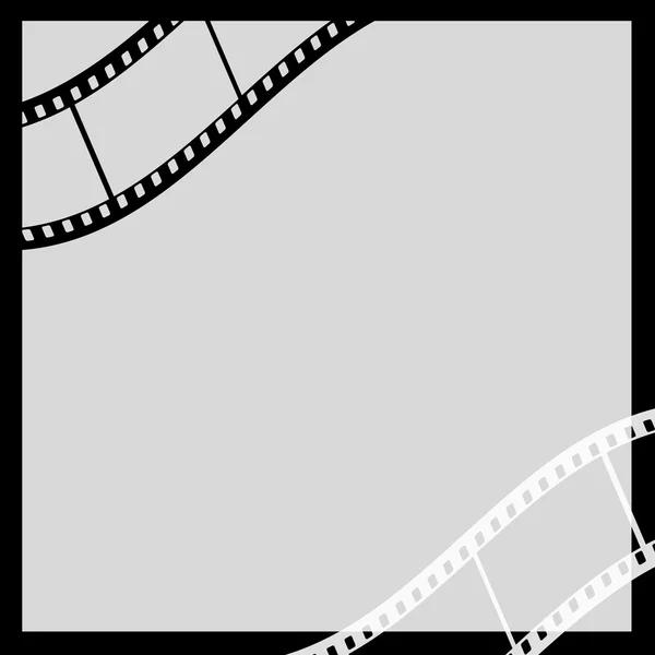 Marco de película de tira negra curvada — Foto de Stock