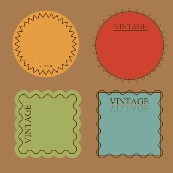 Étiquettes vintage rétro — Image vectorielle