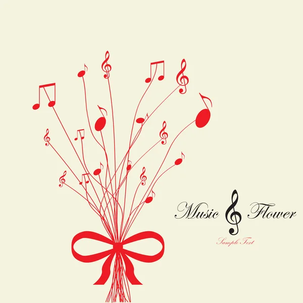 Musical flower — Stock Vector