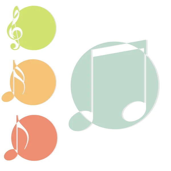 Music circle label background — Stock Vector