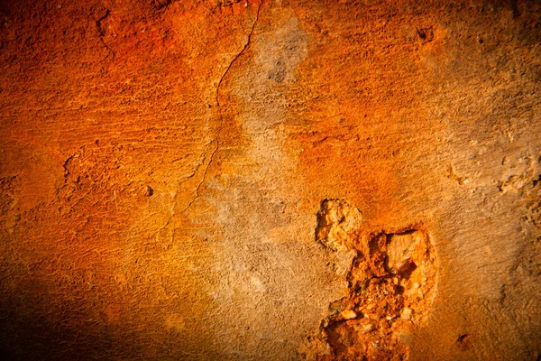 Orangefarbene Zementwand — Stockfoto