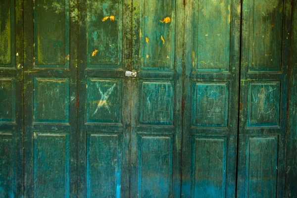 Blue old wooden door — Stock Photo, Image