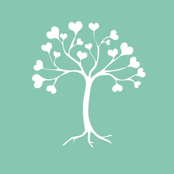 Árbol del corazón — Vector de stock