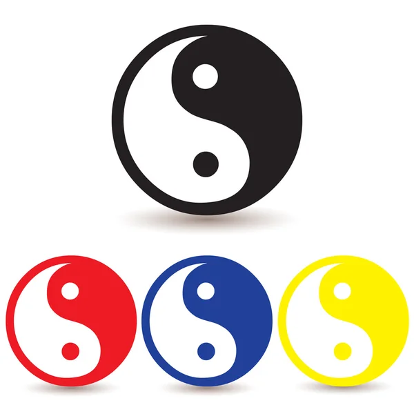 Yin yang vector ilustración — Archivo Imágenes Vectoriales