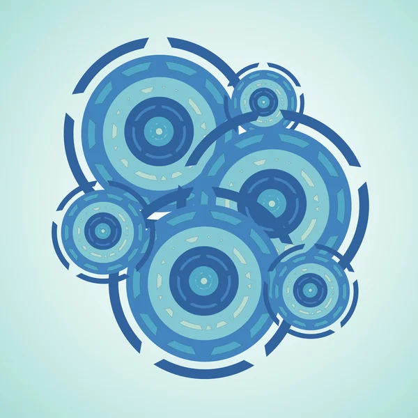 Μπλε κύκλο αφηρημένα φόντο — Διανυσματικό Αρχείο