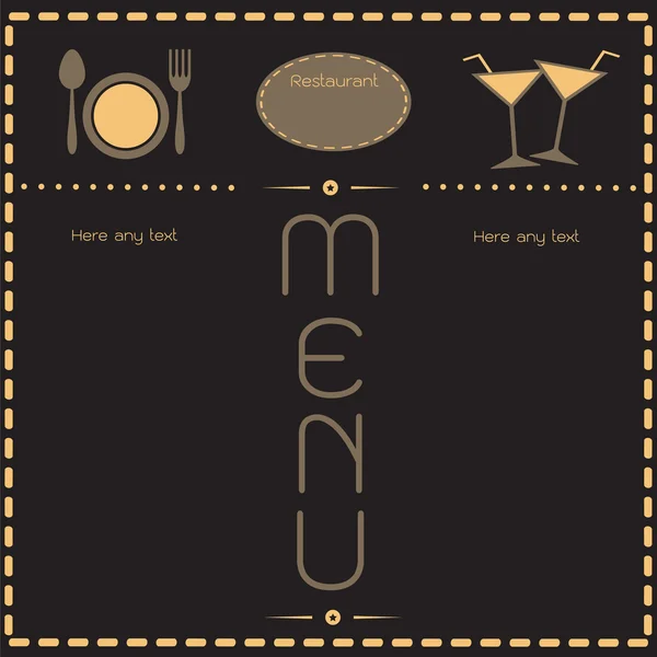 Desain menu restoran - Stok Vektor