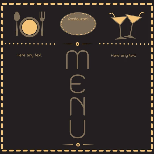 Wygląd menu restauracji — Wektor stockowy