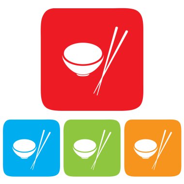 kase ve yemek çubuğu simgesi, Restoran işareti