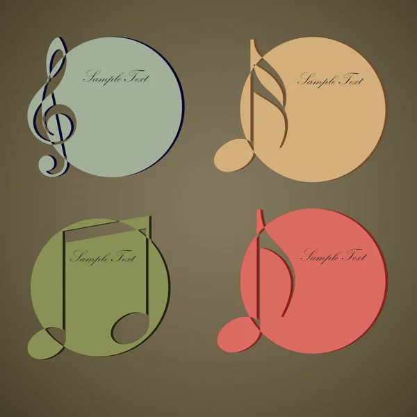 Music circle label. vector illustration. — Stock Vector