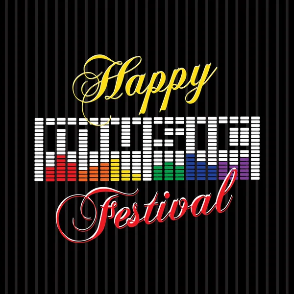 Happy music festival labels — Stock Vector
