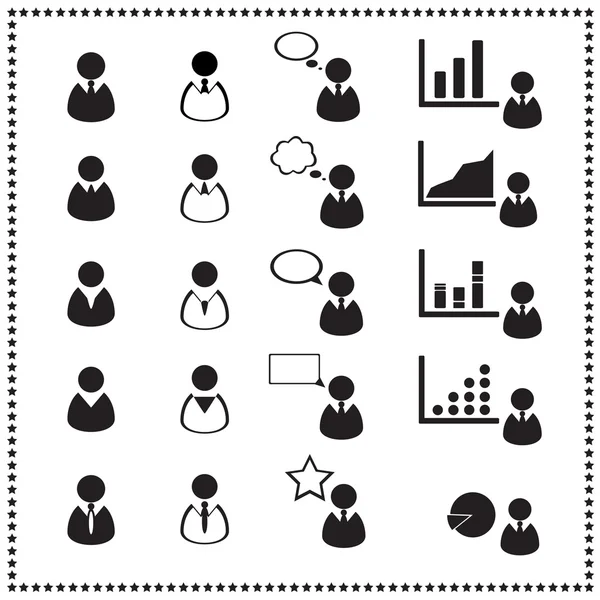 Conjunto de ícones de usuário, ilustração vetorial —  Vetores de Stock