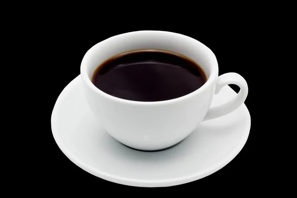 Siyah arka plan üzerine izole kahve fincanı — Stok fotoğraf