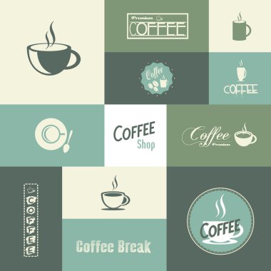 Typography ile Retro Vintage Kahve Arkaplanı