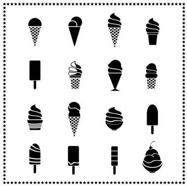 Ice cream icons clipart