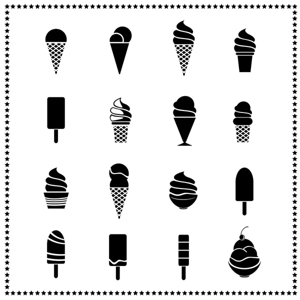Iconos de helado — Archivo Imágenes Vectoriales