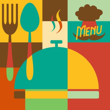 retro tarzı Restoran Menü tasarım