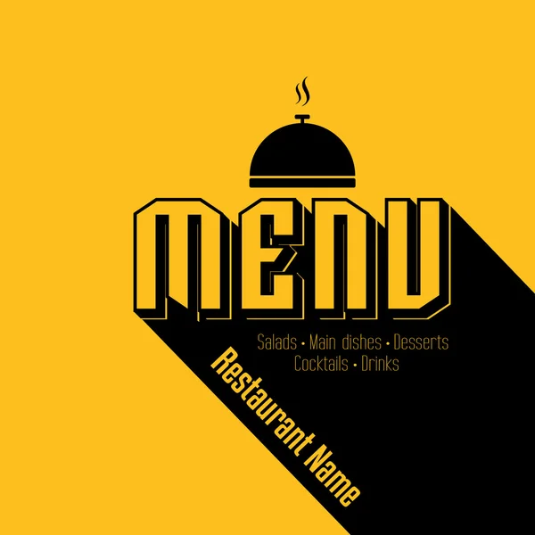 Plantilla de diseño de tarjeta de menú de restaurante retro — Vector de stock