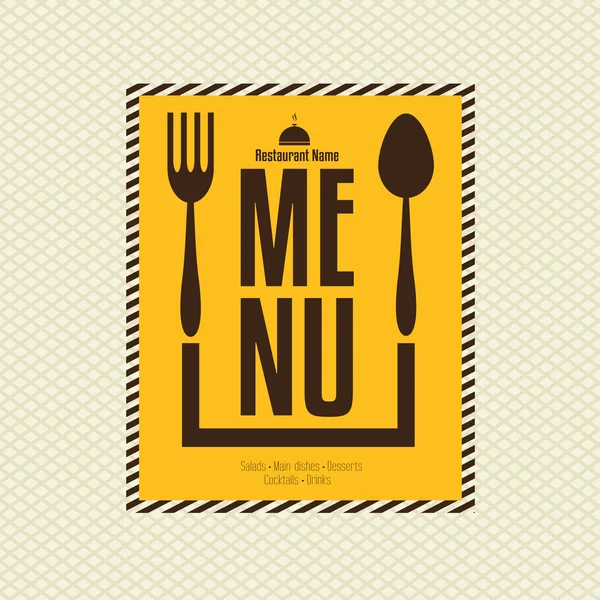 Restaurante Menú Tarjeta Plantilla diseño — Vector de stock