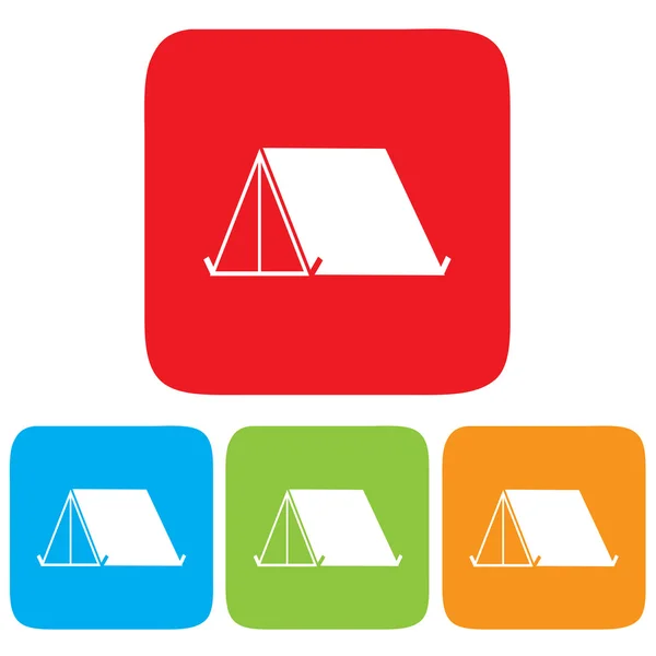 Tent icoon, vector illustratie — Stockvector