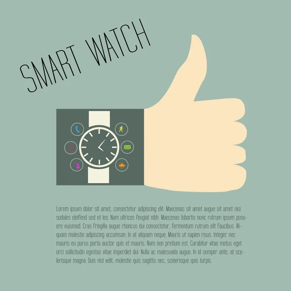 Inteligentny zegarek — Wektor stockowy