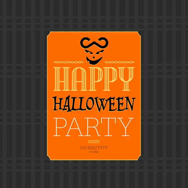 Feliz fiesta de Halloween tarjeta de felicitación, vector de ilustración — Vector de stock