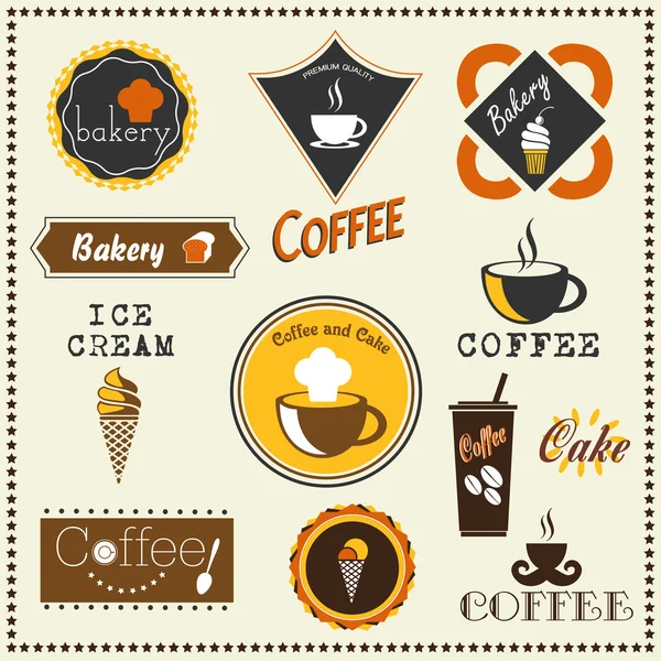 Uppsättning bageri märken och etiketter — Stock vektor