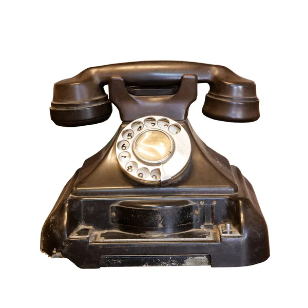 Telefone antigo em um fundo branco — Fotografia de Stock