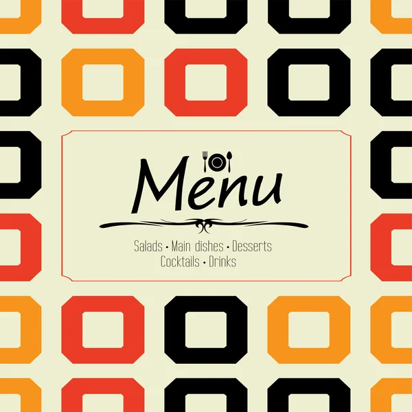 레스토랑 메뉴 카드 디자인 템플릿 — 스톡 벡터