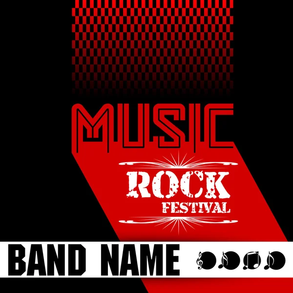 Music rock festival design template — Stock Vector