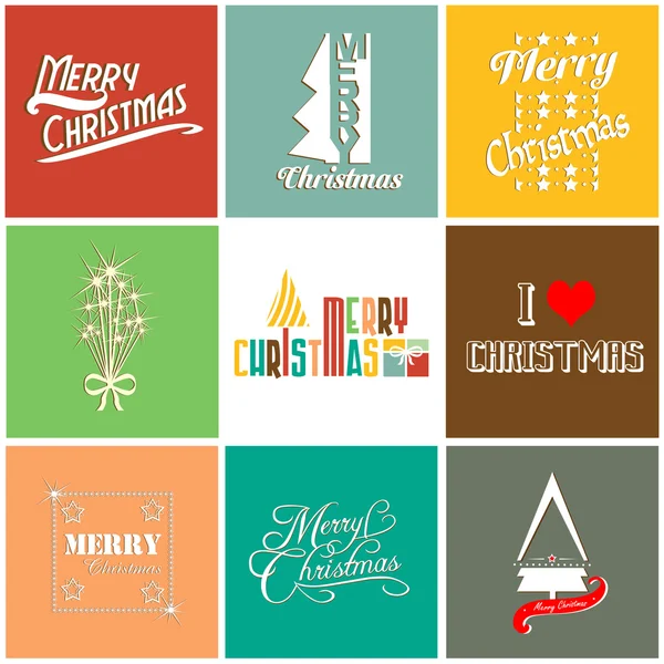 Feliz tarjeta de felicitación de Navidad — Archivo Imágenes Vectoriales