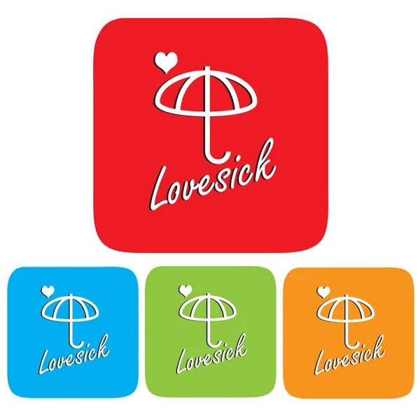 Icone Lovesick — Vettoriale Stock