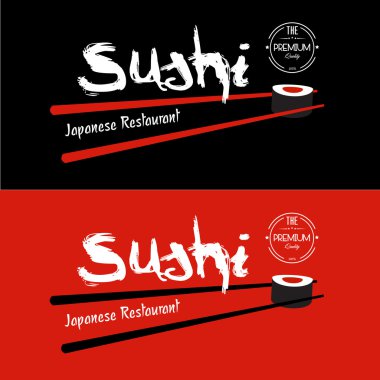 suşi Japon restoranı tasarım şablonu