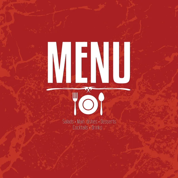 Restaurante Menú Tarjeta Plantilla diseño — Vector de stock