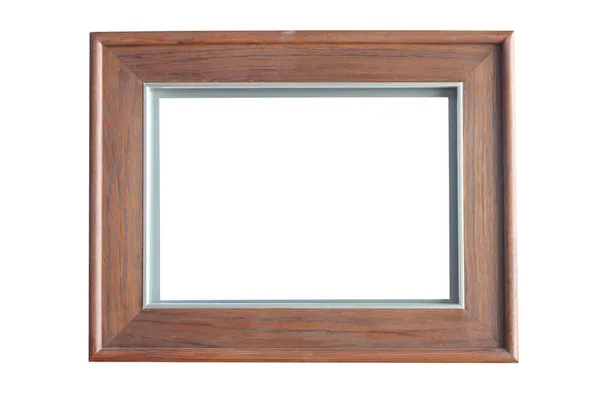 Wood frame on white background — Zdjęcie stockowe