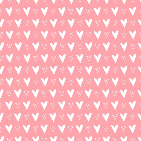 Seamless pattern with hearts. Valentines day background. Vector illustration — Stock Vector