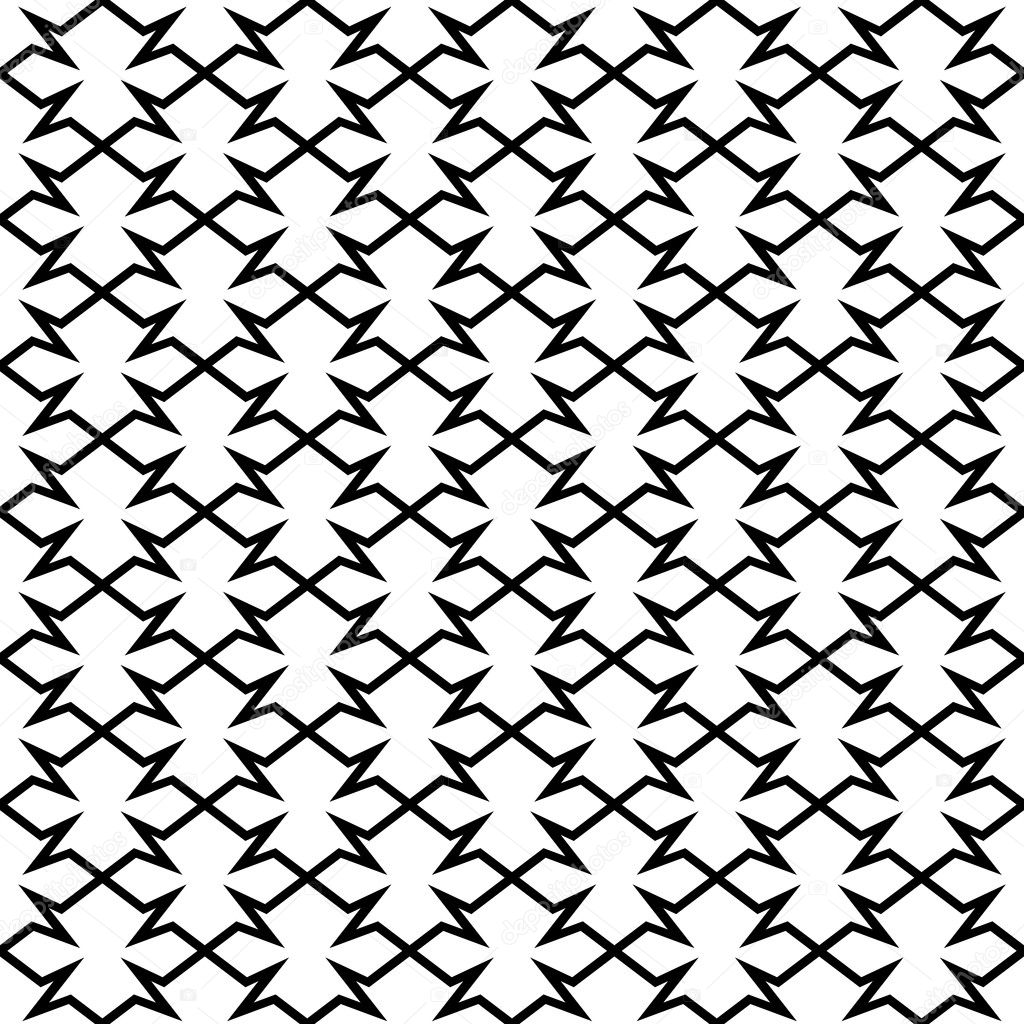 Zig zag seamless pattern black and white