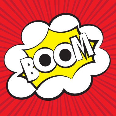 Boom komik, vektör çizim komik tarzı