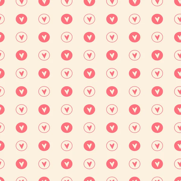 Seamless pattern with hearts. Valentines day background. Vector illustration — Stock Vector