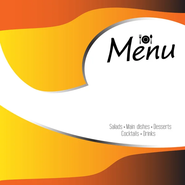 Menú restaurante — Vector de stock