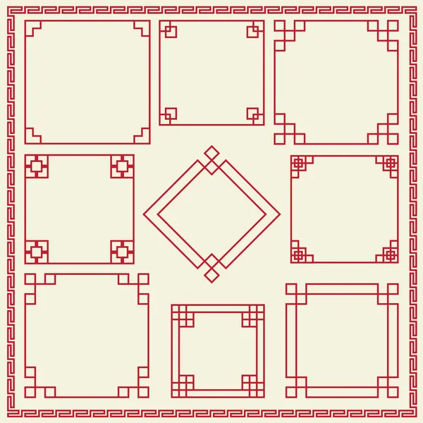 Китайський декоративні рамки — стоковий вектор