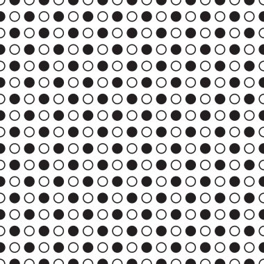 Daire seamless modeli siyah beyaz