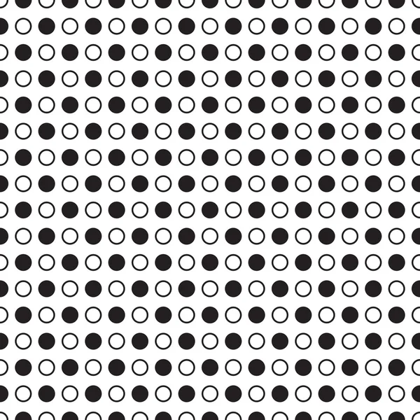 Cirkel seamless mönster svart och vitt — Stock vektor