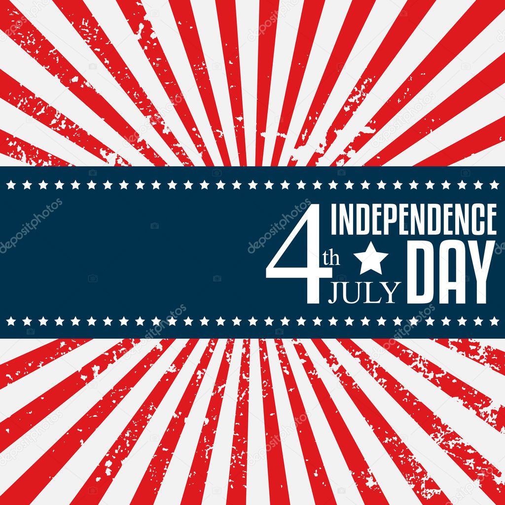 Independence day poster. 4 July. Vector illustration