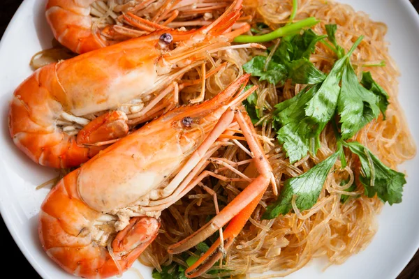 Garnelen vermicelli. Thailändisches Essen — Stockfoto