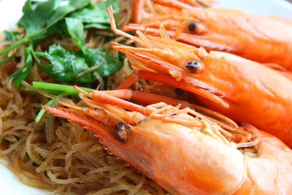 Garnelen vermicelli. Thailändisches Essen — Stockfoto