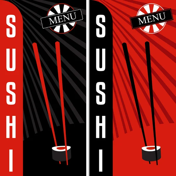 Sushi menu. Restauracja japońska szablon projektu — Wektor stockowy